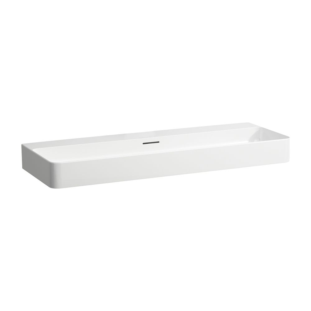 Laufen Lavabo Val 420x1200x155 mm, sans trou de robinet, avec trop-plein, blanc mat
