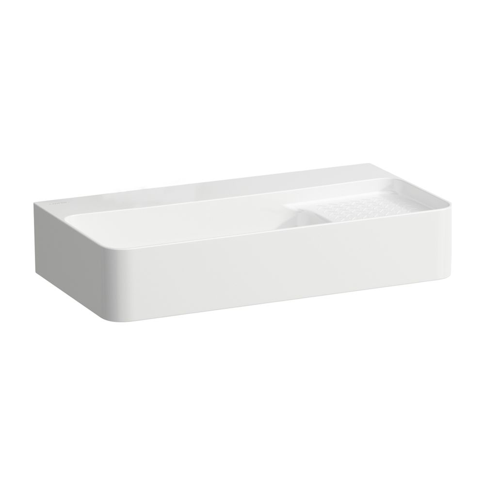 Laufen Lavabo d'appui compact Val 310x600x155 mm, sans trou de robinet, avec trop-plein latéral, rangement à droite, blanc mat