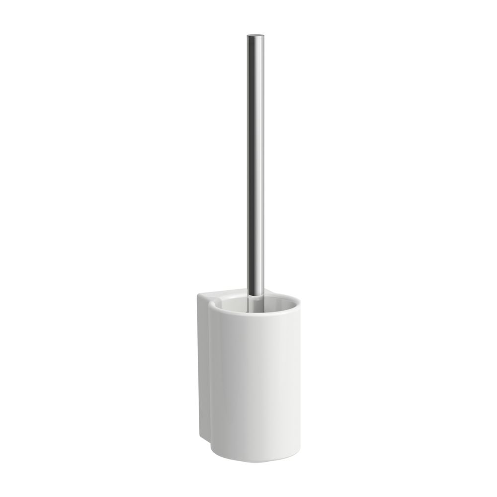 Garniture de brosse WC LAUFEN Val, incl. brosse WC, montage mural, à visser ou coller, céramique saphir, blanc