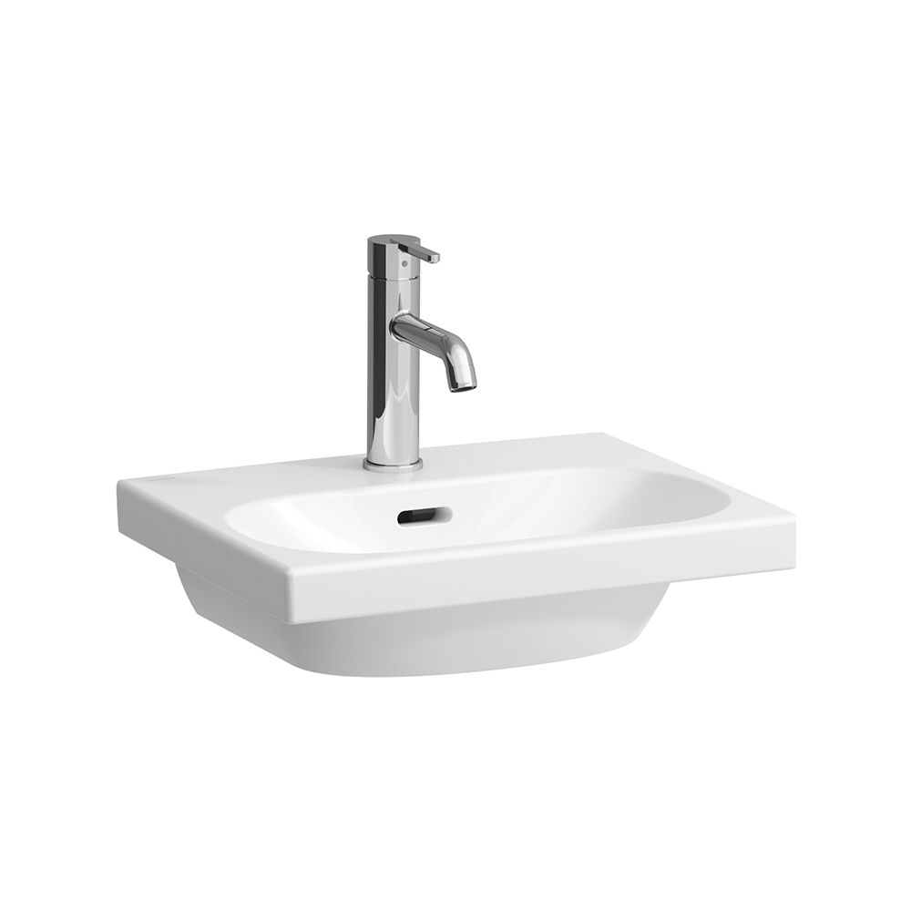 Laufen Lavabo sur colonne Lua 350x450x135mm, sans trou de robinet, avec trop-plein, évacuation fermée en bas, blanc