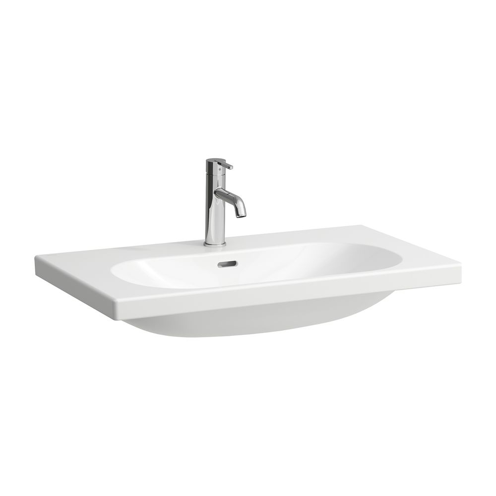 Laufen Plan vasque Lua 460x800x180 mm, sans trou de robinetterie, avec trop-plein, Blanc