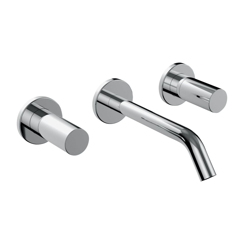 Mitigeur 3 trous pour lavabo Laufen Kartell, encastré, bec fixe, portée 175 mm, Chrome