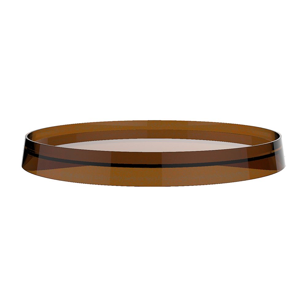 Plaque décorative disc Kartell pour mitigeur monocommande sur colonne, diamètre 275 mm, ambre