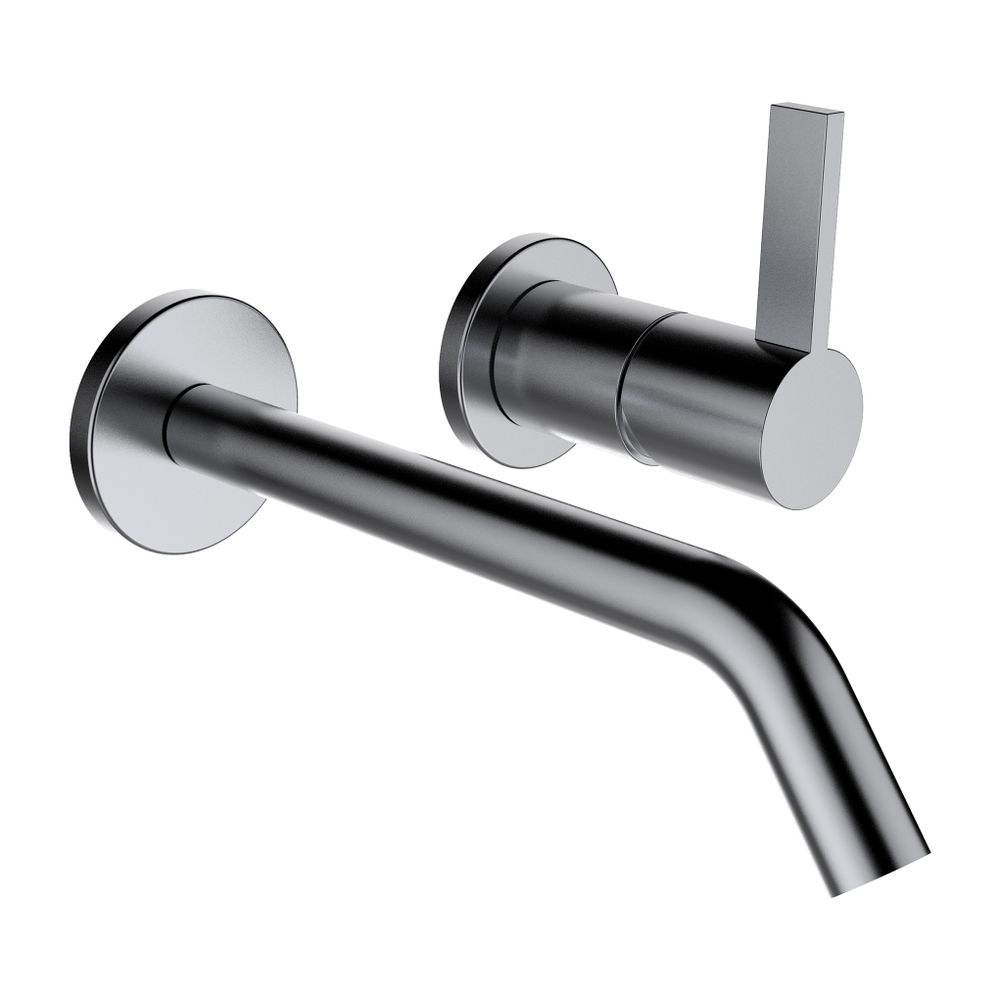 Mitigeur monocommande 2 trous Kartell Laufen pour lavabo, encastré, pour Simibox 2-Point, portée 175 mm, PVD acier inoxydable brossé