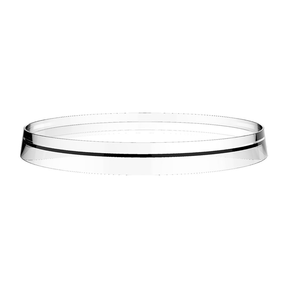 Plat décoratif disc LAUFEN Kartell pour mitigeurs monocommandes sur colonne de bain, diamètre 275 mm, Noir