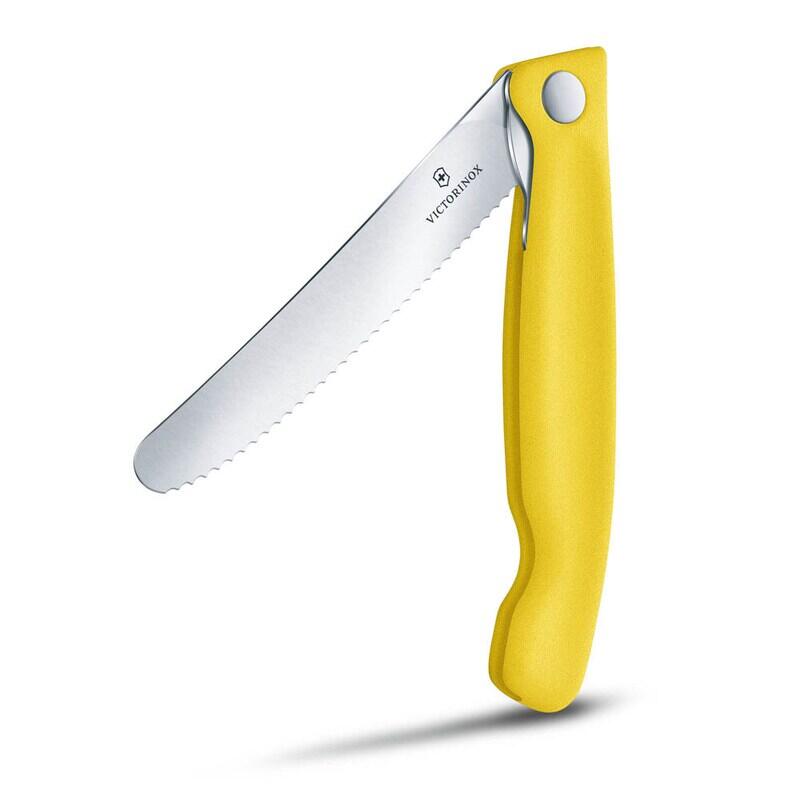 Couteau de petit-déjeuner VICTORINOX Swiss Classic argent, jaune - Lame : 11 cm