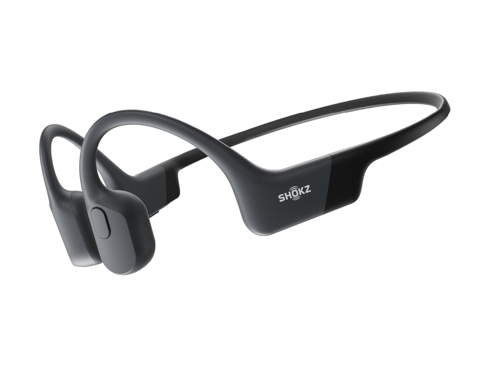 Casque à conduction osseuse SHOKZ OpenRun Sport avec microphone - noir - Bluetooth - sans fil - taille de bande standard