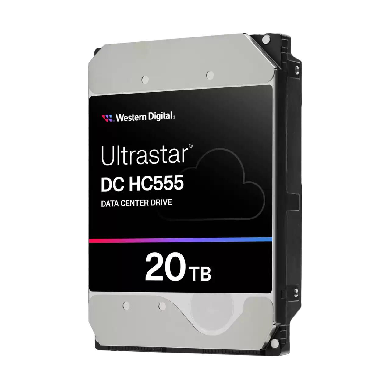 Disque dur interne WD Ultrastar DC HC555 SATA - 20 To, 3,5" (8,9 cm), SATA 6 Gb/s, 7200 tr/min, 512 Mo