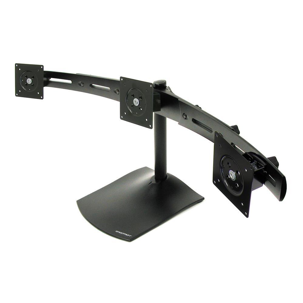 Support de pied pour trois écrans Ergotron DS100 pour trois moniteurs horizontaux jusqu'à 53 cm (21 pouces) noir