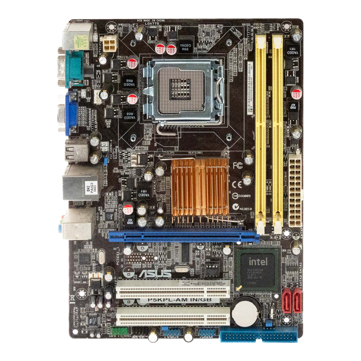 ASUS P5KPL-AM IN/GB SOCKET LGA775 DDR2 PCI PCIe mATX