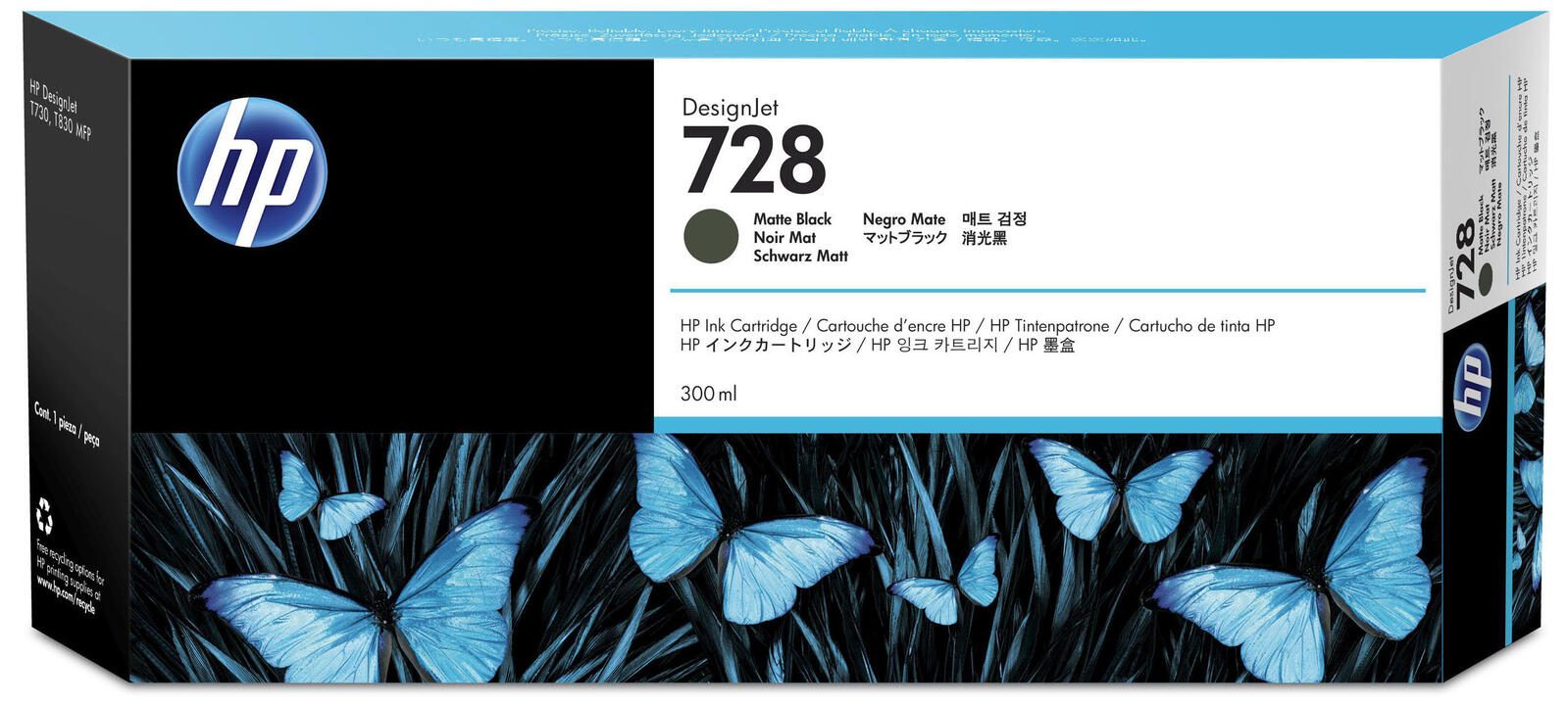 Cartouche d'encre originale HP 728 - noir mat (F9J68A)