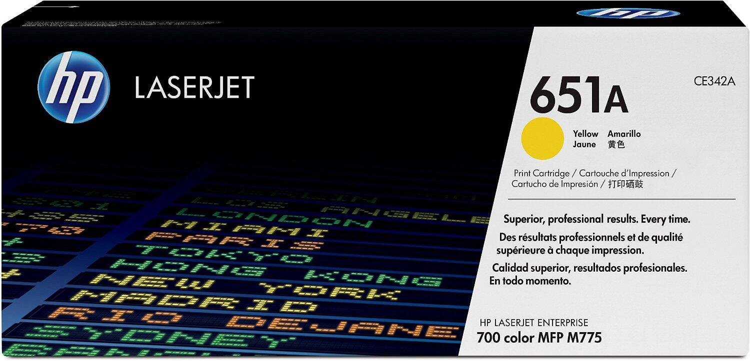Cartouche de toner HP Original 651A Jaune 16 000 pages (CE342A)