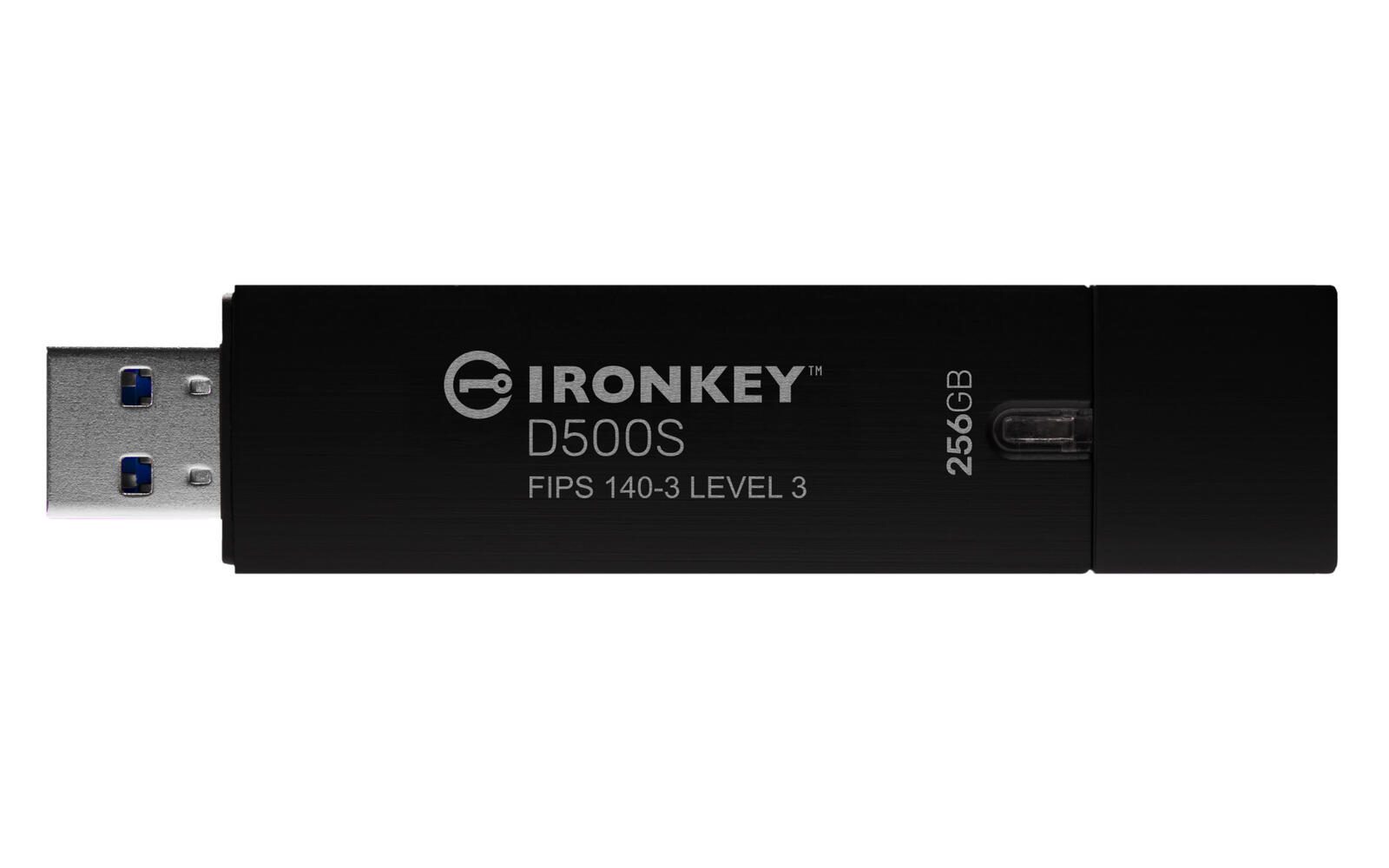 Clé USB Kingston Technology IronKey D500S 256 Go USB Type-A 3.2 Gen 1 (3.1 Gen 1), Noir