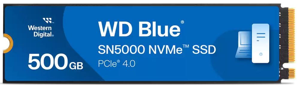 WD Blue SN5000 NVMe SSD 500 Go M.2, PCI Express 4.0 NVMe, 3D TLC NAND