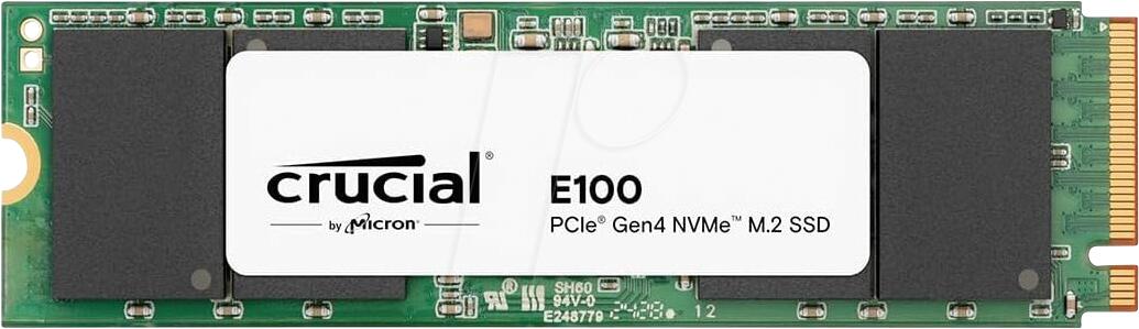 Crucial E100 SSD M.2 - 480 Go, M.2, PCI Express 4.0 NVMe