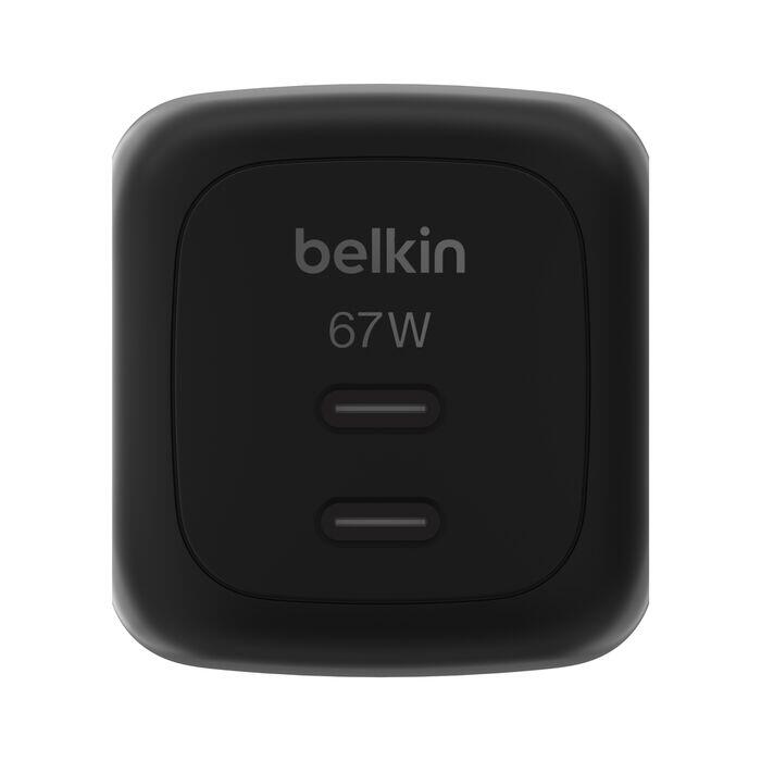 Belkin BoostCharge Pro chargeur GaN 67 W 2 x USB-C - noir
