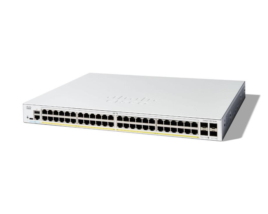 Switch Cisco Catalyst 1300-48P-4G géré L3 24x 1 GbE + 4x 1 GbE SFP