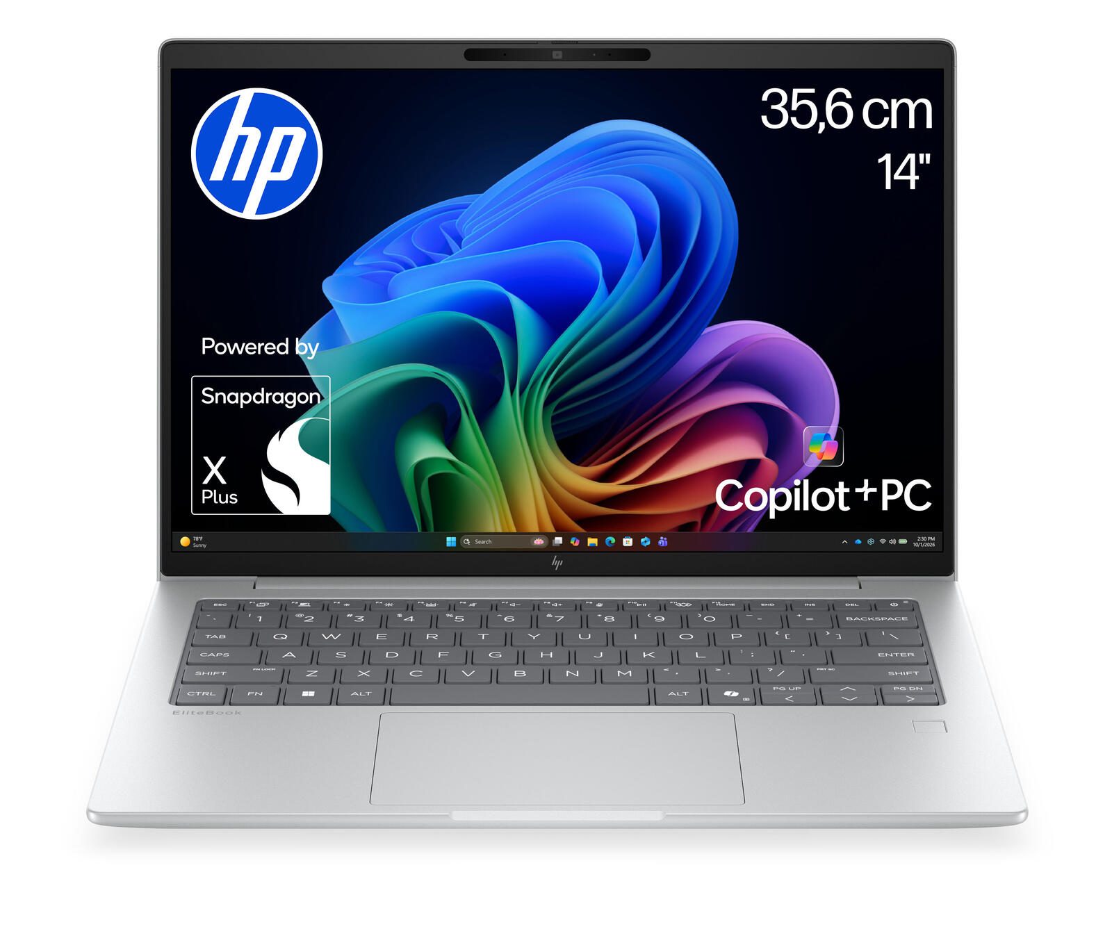 HP EliteBook 6 G2q 14 AI PC Snapdragon® X2 Plus X2P-64-100 Notebook 35,6 cm (14") 16 Go RAM, 512 Go SSD, WUXGA, Win11 Pro