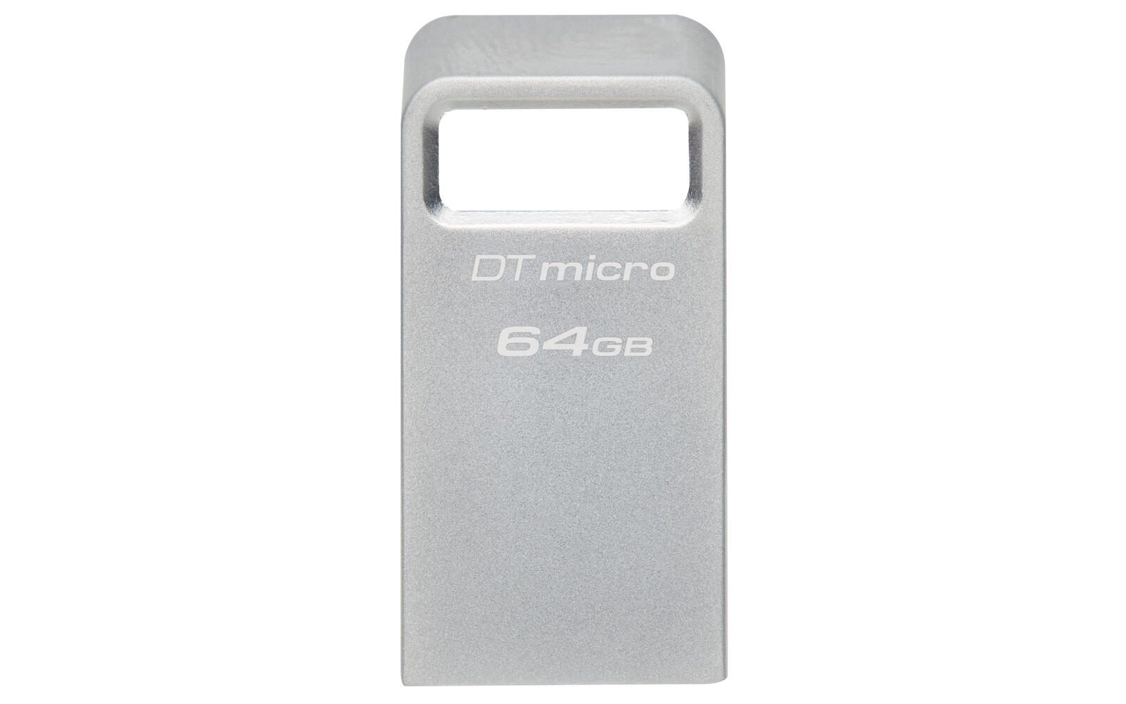 Kingston DataTraveler Micro - Clé USB 64 Go - USB Type-A 3.2 Gen 1 (3.1 Gen 1) - Argent