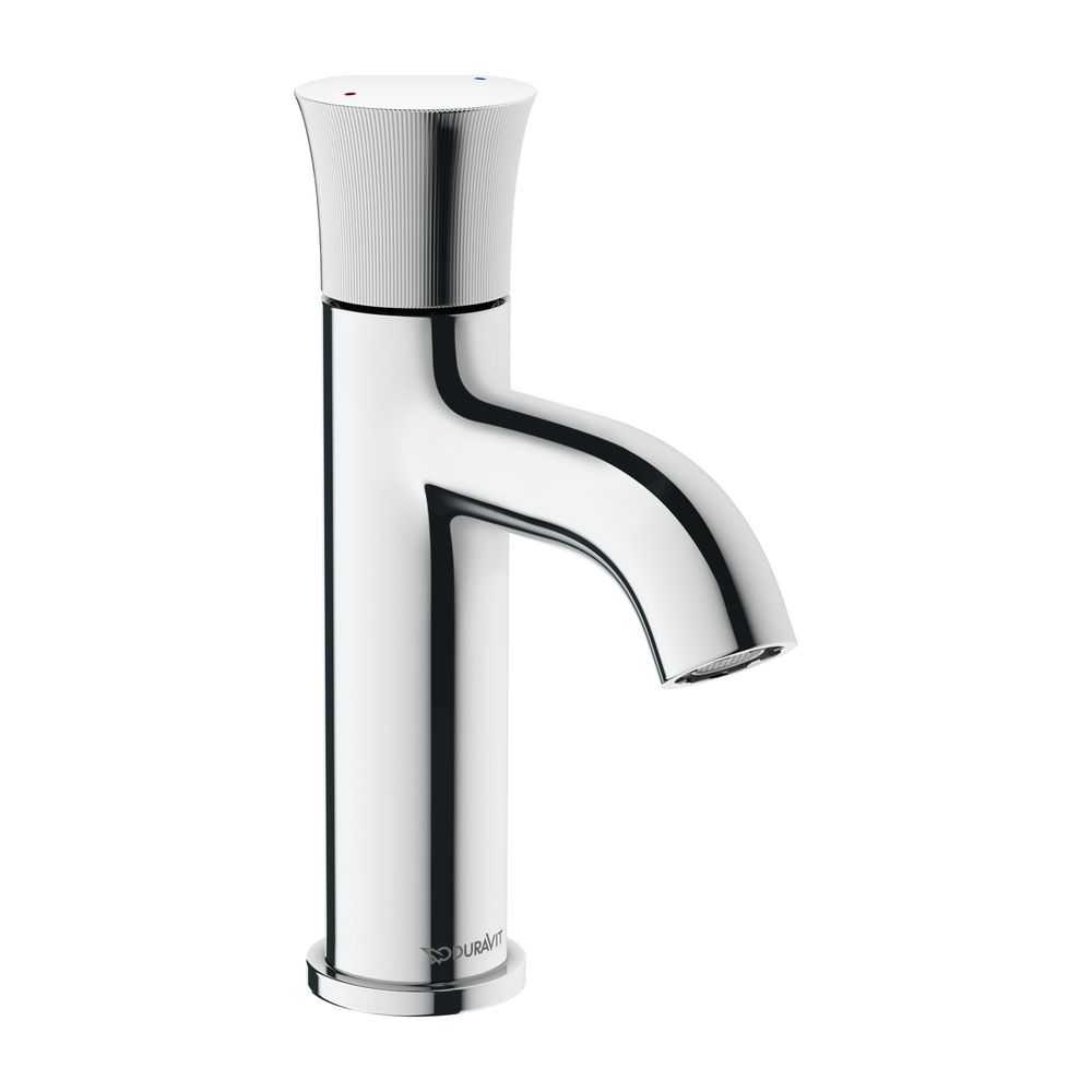 Mitigeur monocommande Duravit White Tulip S, Chromé, 5 l/min, levier, portée 100 mm, hauteur 187 mm, raccord 3/8" avec fonction bascule