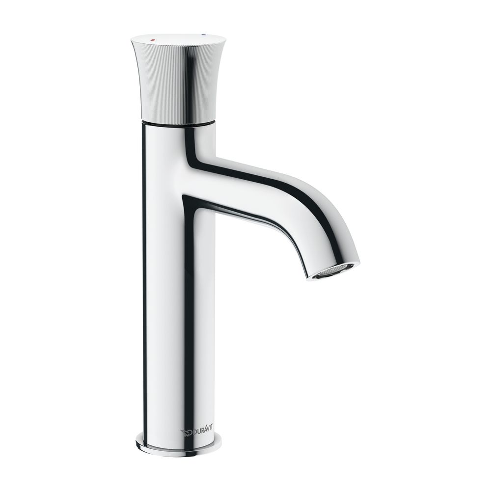 Duravit Mitigeur monocommande White Tulip pour lavabo M, chromé, 5 l/min, levier, portée 125 mm, hauteur 217 mm, 3/8" avec fonction basculante