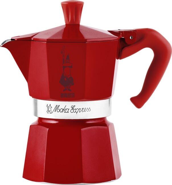 Cafetière Moka Express Bialetti - Collection Winter Wonderland - rouge - Aluminium - 3 tasses