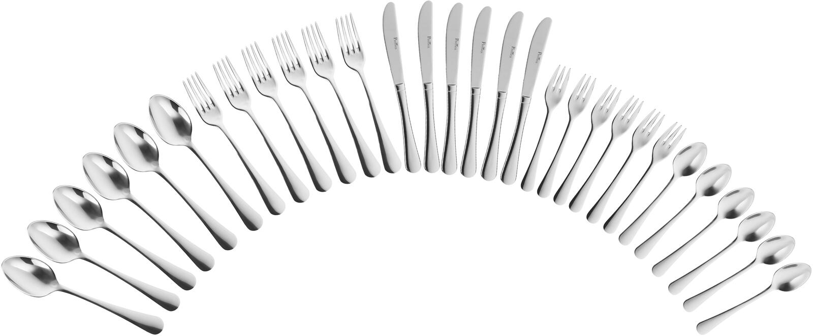 PINTINOX Set de couverts Stresa argent 1 set = 30 pièces — lot de 30 pièces