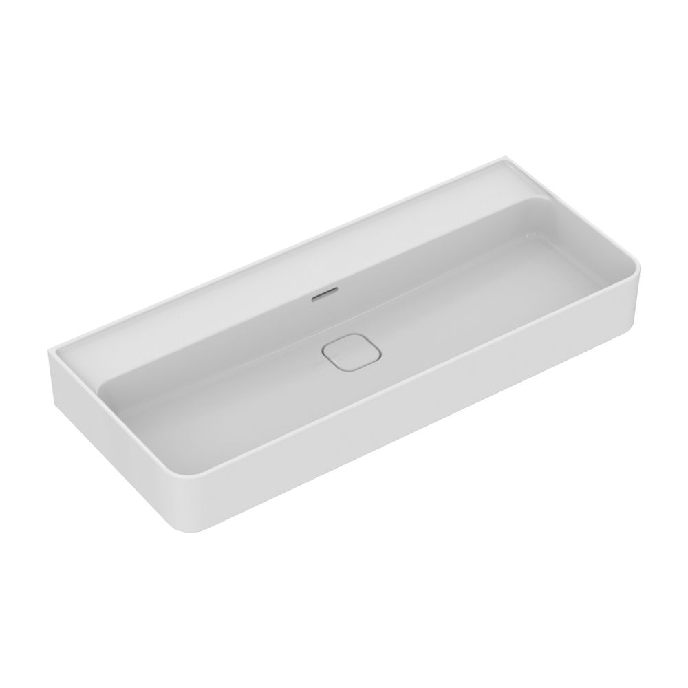 Lavabo Strada II Ideal Standard, sans trou de robinetterie, avec trop-plein 1000x430x170mm, Blanc avec IdealPlus