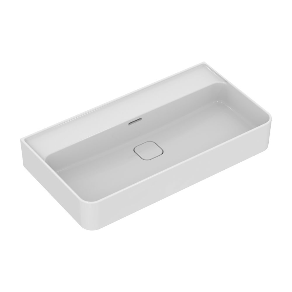 Lavabo Ideal Standard Strada II, sans trou de robinetterie avec trop-plein poncé, 800x430x170 mm, Blanc avec IP