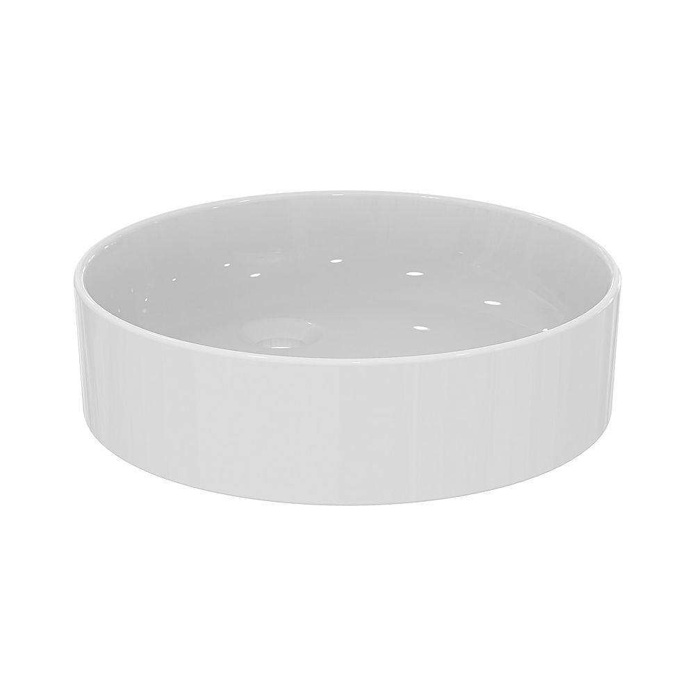 Cuve Ideal Standard Conca sans trou de robinet, sans trop-plein ronde 450x450x110mm Blanc