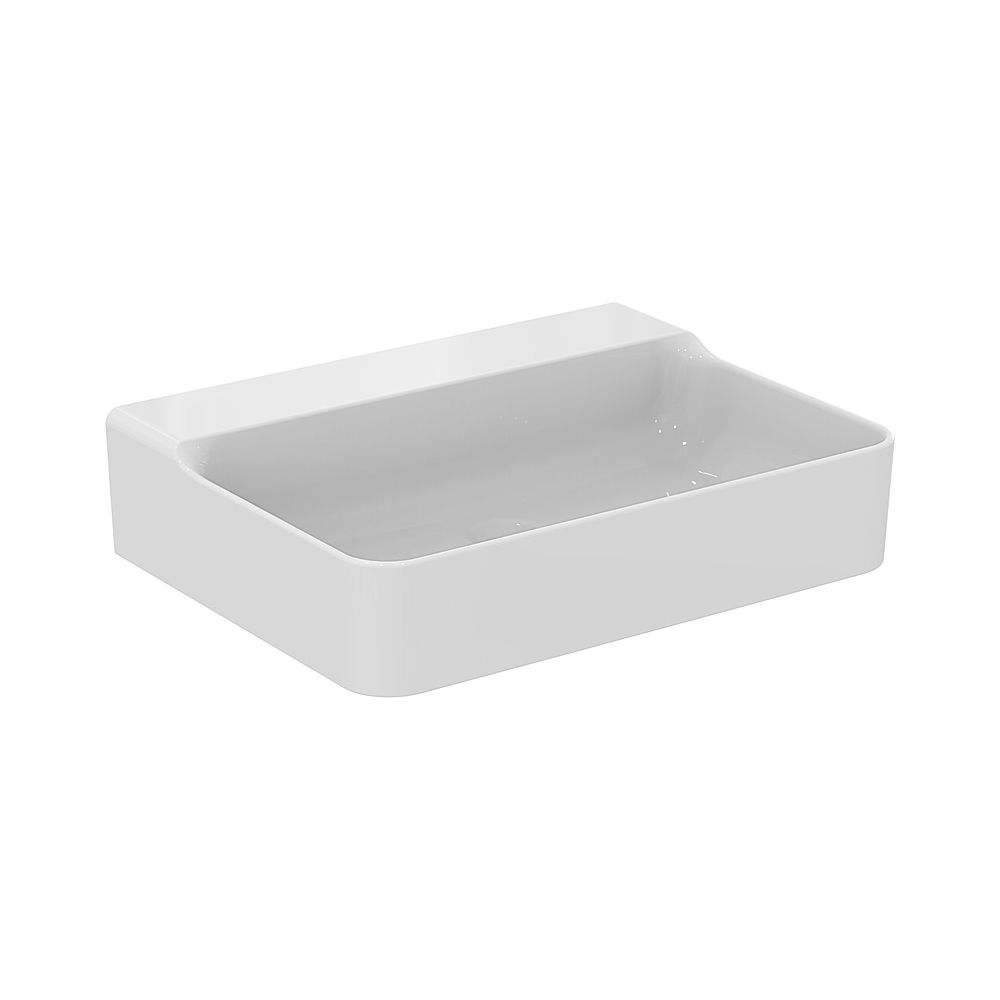 Lavabo Ideal Standard Conca, sans trou de robinetterie, sans trop-plein 600x450x145mm blanc