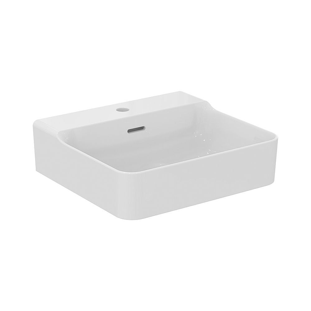 Lavabo Ideal Standard Conca 1 trou de robinetterie, avec trop-plein 500x450x165mm poncé blanc