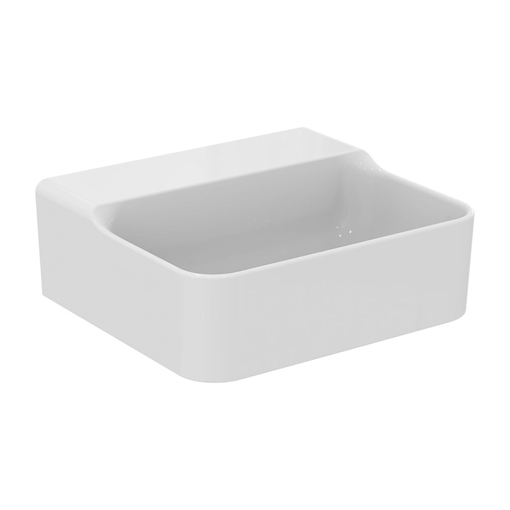 Ideal Standard Lavabo Conca, sans trou de robinetterie, sans trop-plein 400x350x145mm, blanc