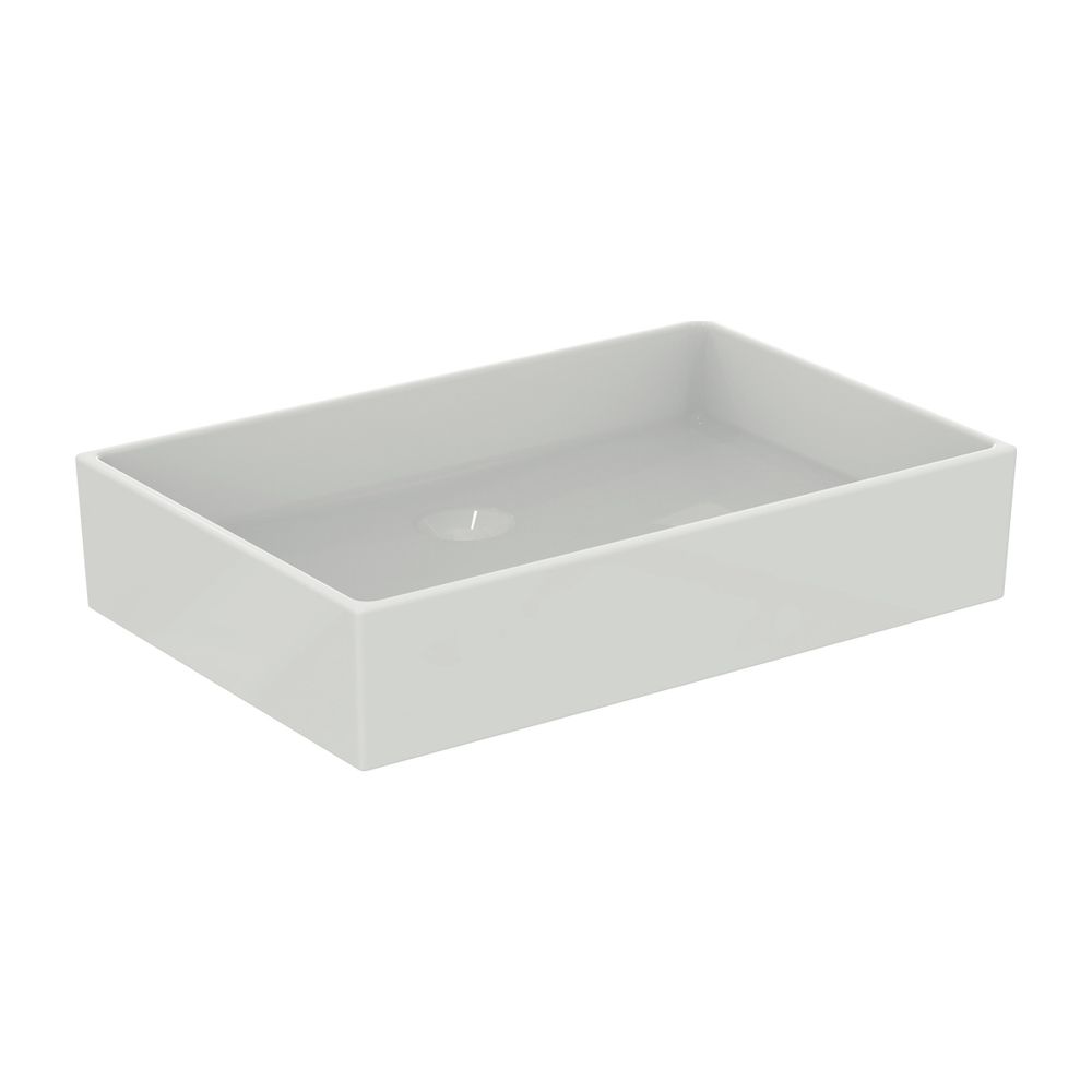 Lavabo sur colonne Extra Standard, sans trou de robinet, sans trop-plein, 600x400x125 mm, Blanc