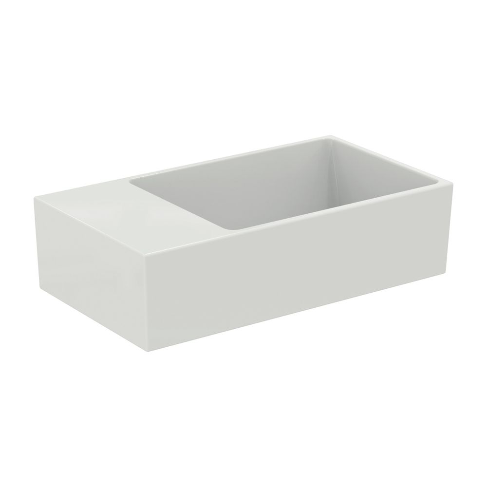 Ideal Standard lavabo extra, sans trou de robinetterie, avec trop-plein à gauche 450x250x150 mm, poli, blanc