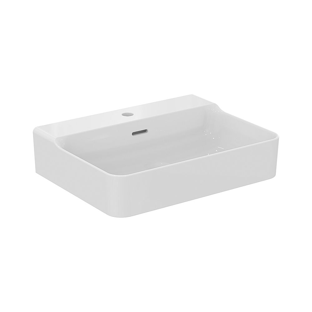 Ideal Standard Lavabo Conca 1 trou de robinet, avec trop-plein 600x450x165mm Blanc avec IdealPlus