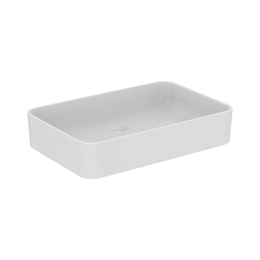 Ideal Standard Conca cuvette sans trou de robinet et sans trop-plein rectangulaire 600x400x110mm Blanc avec IdealPlus