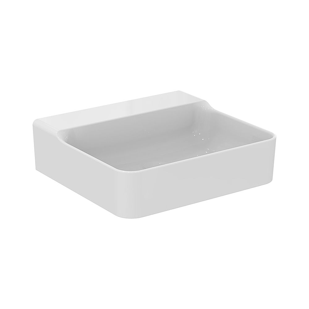 Lavabo Ideal Standard Conca, sans trou de robinet, sans trop-plein 500x450x145mm, Blanc avec IdealPlus