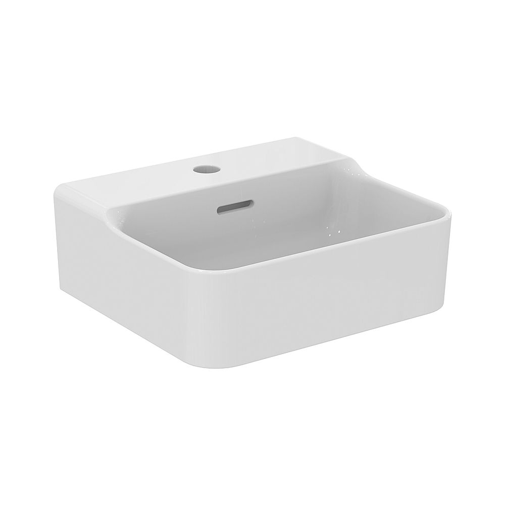 Lavabo Ideal Standard Conca 1 trou de robinetterie, avec trop-plein 400x350x165mm poncé blanc avec IP