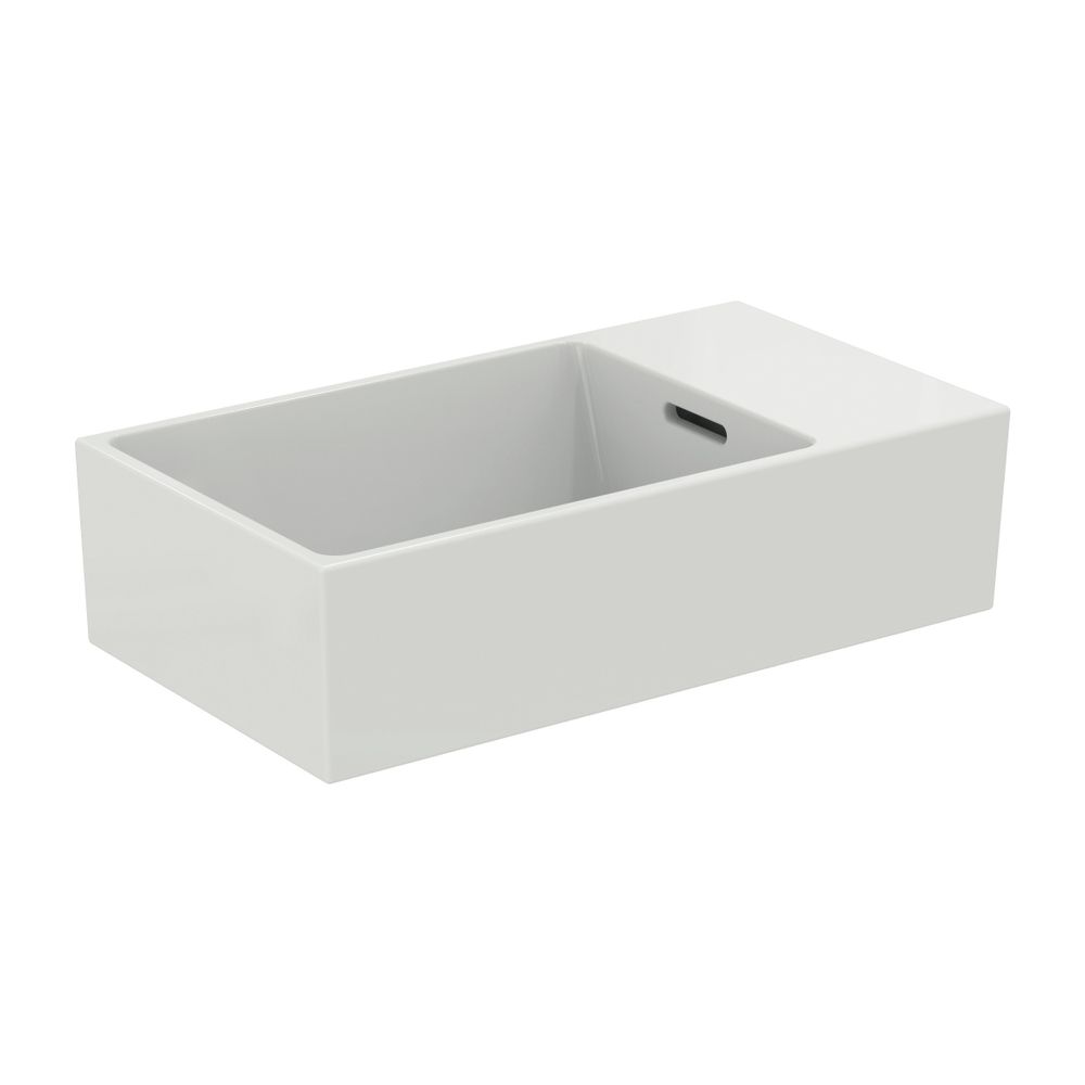 Ideal Standard Lavabo Extra, sans trou de robinetterie, avec trop-plein, rangement à droite, 450x250x150 mm, Blanc avec IP