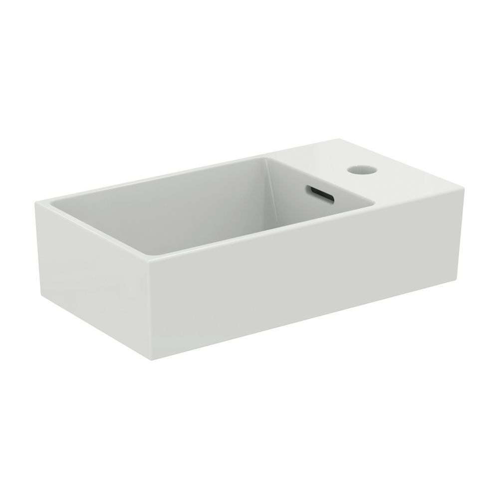 Ideal Standard Lavabo Extra, 1 trou de robinet, avec trop-plein évacuation à droite, 450x250x150 mm, fermé, blanc IP