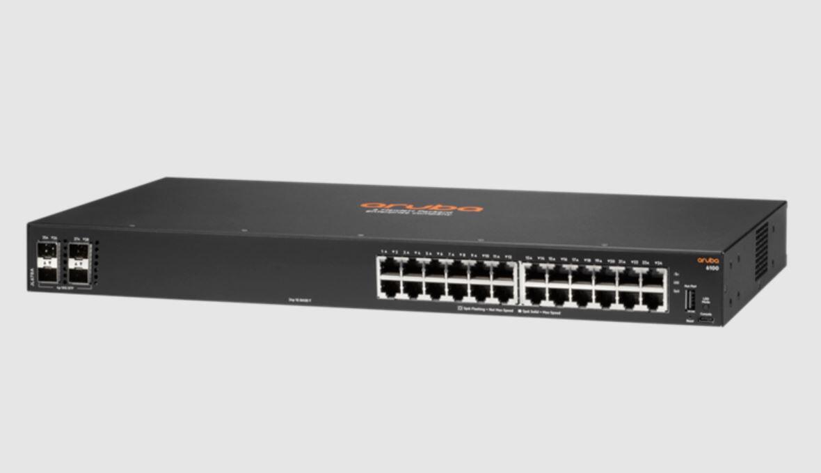 Switch HPE Networking CX6100 24 ports 1GBase-T 4 ports 10G SFP+ montable en rack Géré couche 2 JL678A#ABB