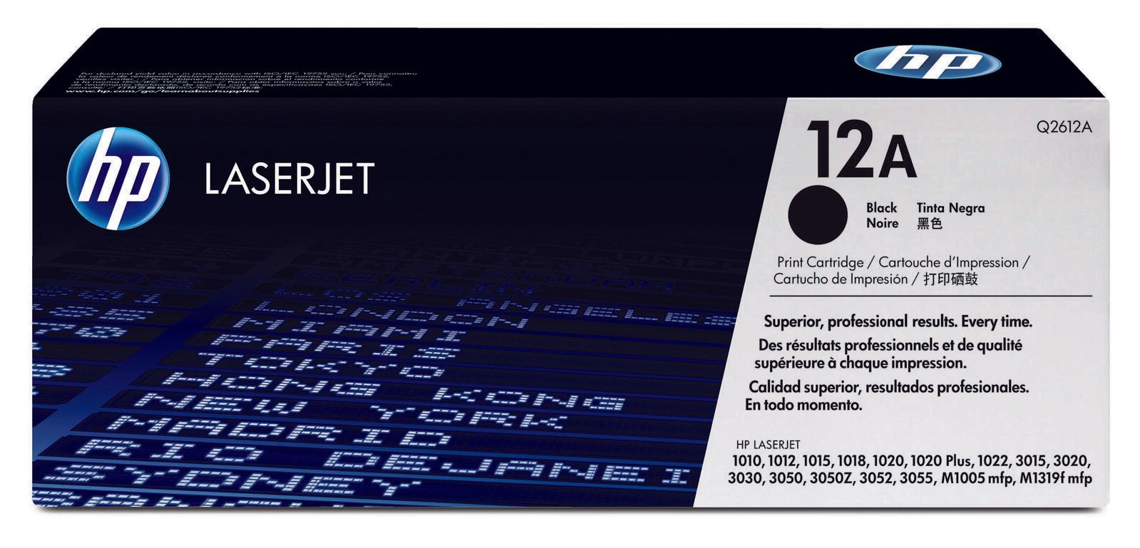 Cartouche de toner HP Original 12A Noir 2 000 pages (Q2612A)