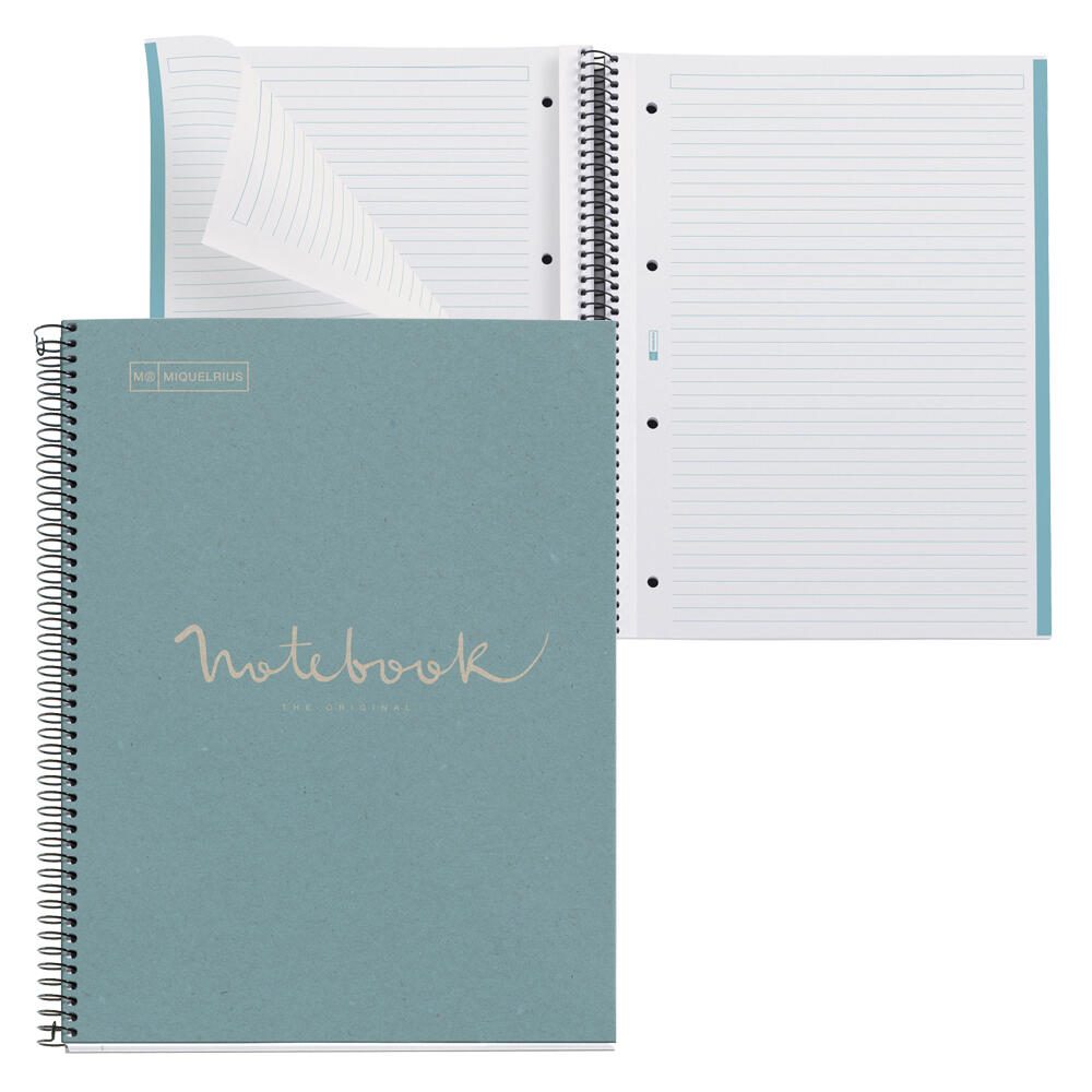 Bloc-notes MIQUELRIUS Eco Emotions format A4 ligné bleu