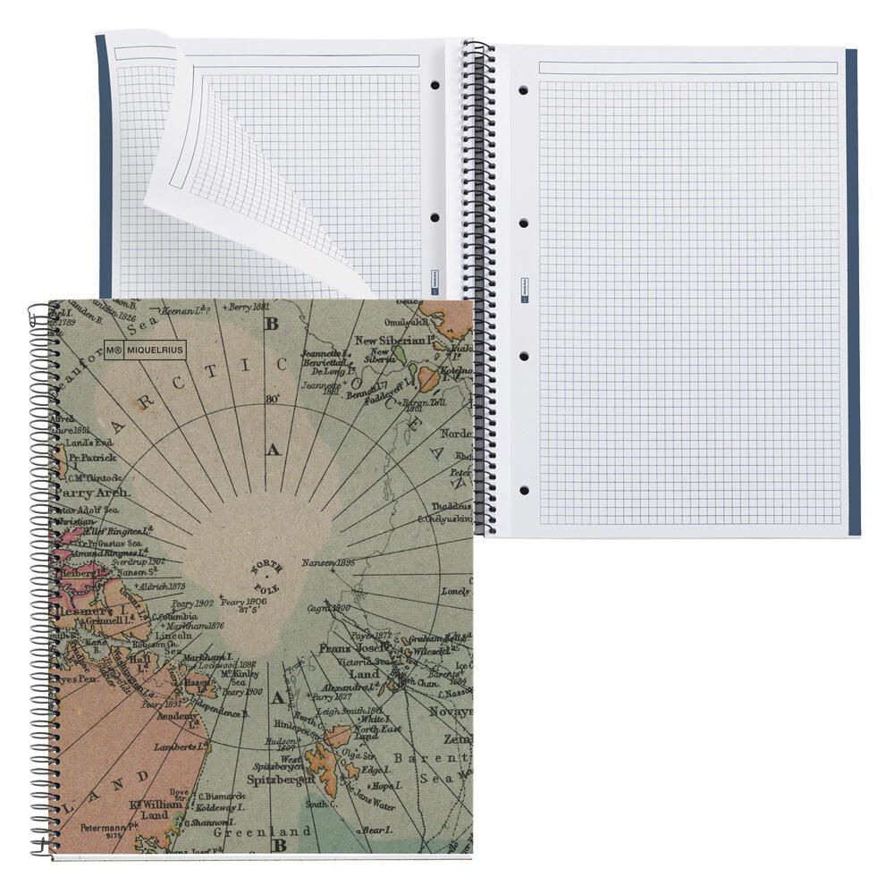Bloc-notes écoresponsable MIQUELRIUS Eco Design DIN A4 quadrillé multicolore