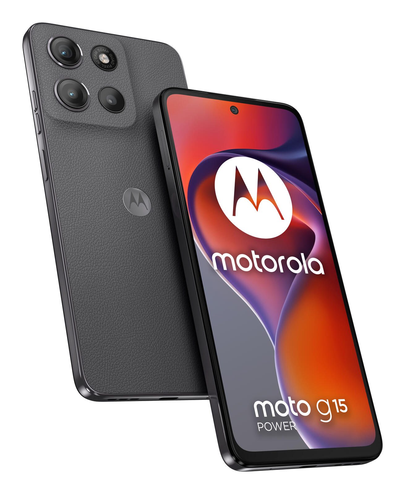 Smartphone Motorola Moto G15 Power - 4G 8 Go/256 Go Gris Gravity Dual SIM, emplacement microSD, écran LCD, 2400 x 1080 pixels, 60 Hz