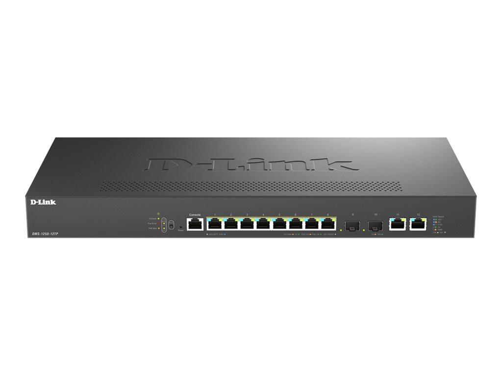 D-Link DMS-1250-12TP/E, commutateur intelligent géré PoE Multi-Gigabit 12 ports