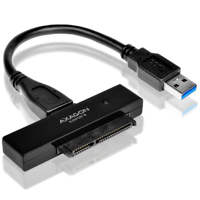 AXAGON ADSA-1S6 Adaptateur SLIMPort6, USB 3.0, 2,5" SSD/HDD, SATA 6G - avec boîtier