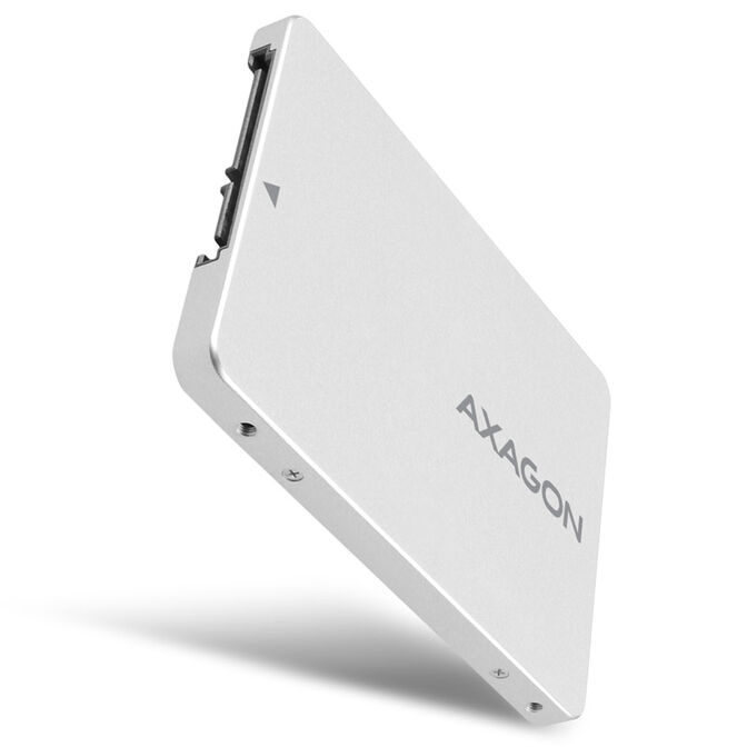 AXAGON RSS-M2SD Boîtier pour SSD M.2 SATA jusqu'à 2280 - aluminium, argent