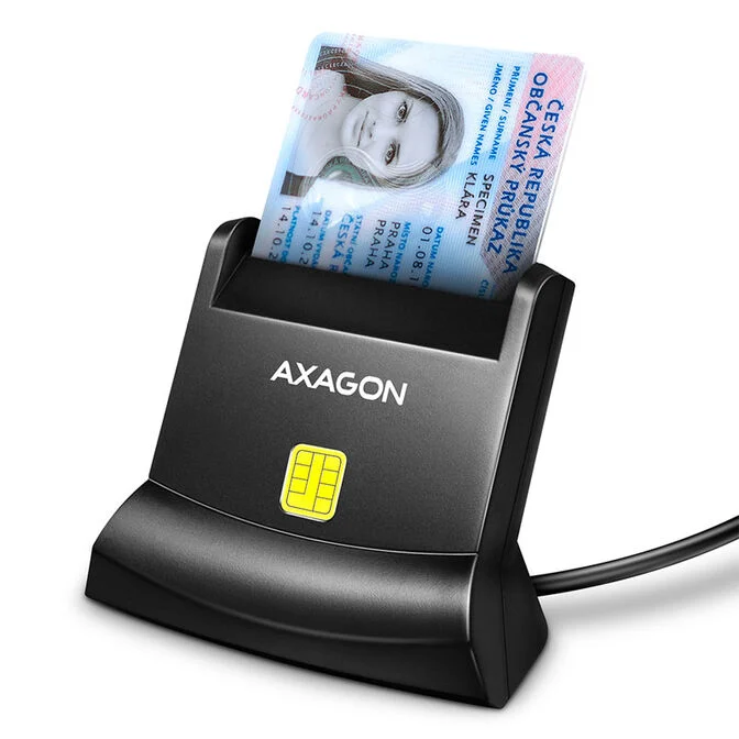 AXAGON CRE-SM4N Lecteur de cartes à puce USB Smart Card StandReader